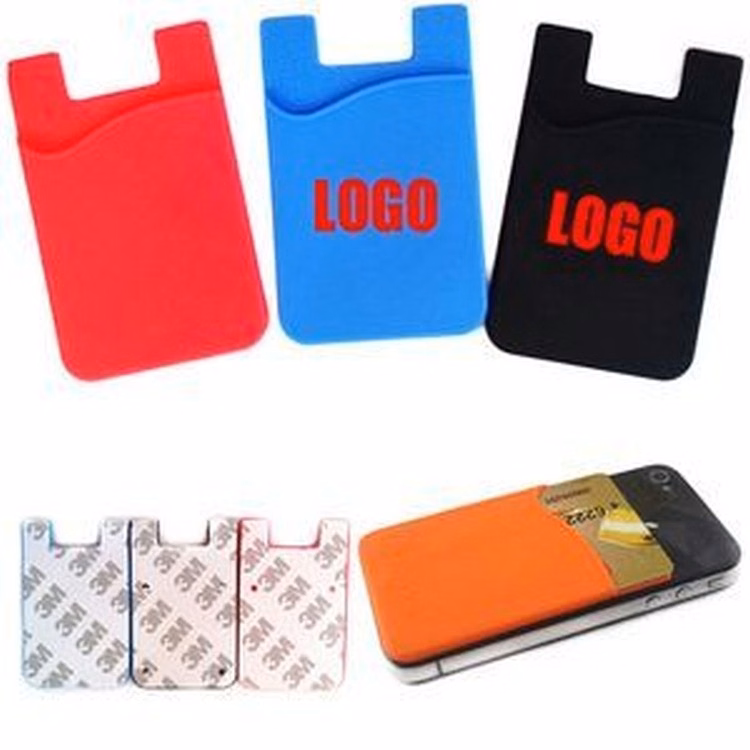 Soft Silicone Cell Phone Wallet (2 1/4"x3 3/8"x1/8")