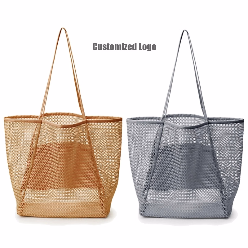 Mesh Beach Tote Bags Womens Shoulder Handbag