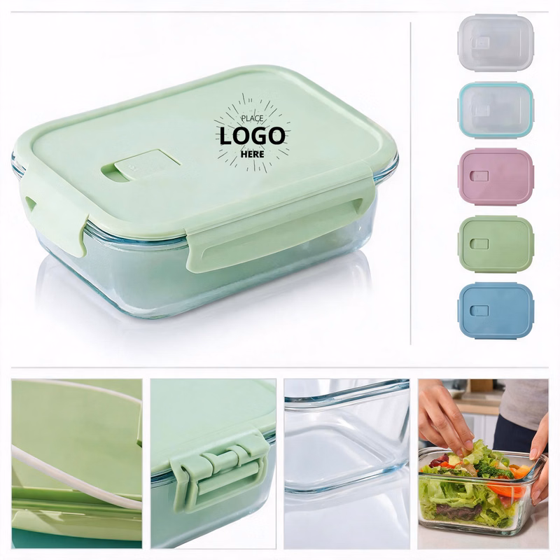 Custom Logo Borosilicate Glass Food Storage Container