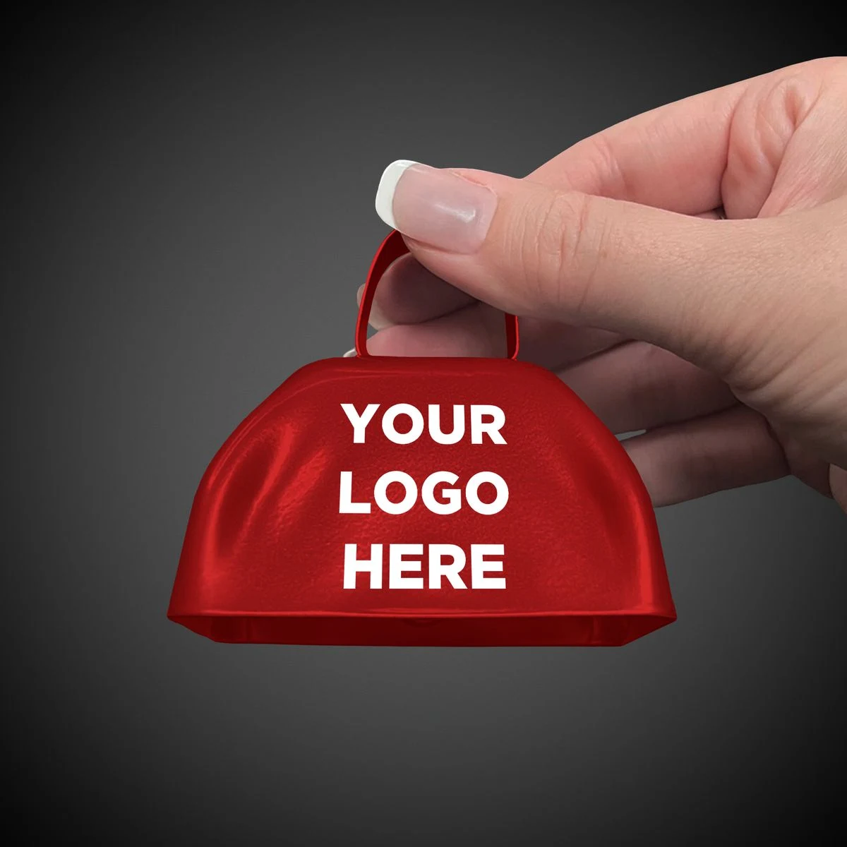Red 3" Metal Cowbell Printed 1