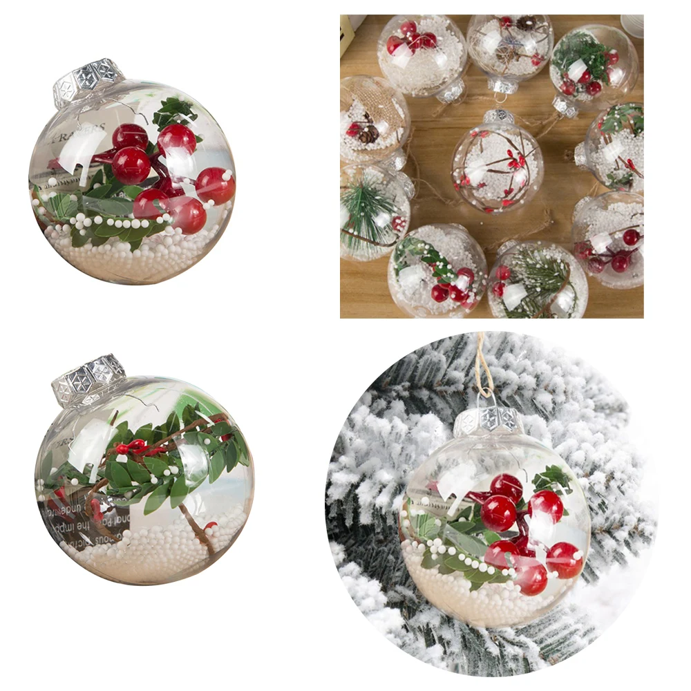 Christmas Tree 8cm Transparent Decorative Balls 1