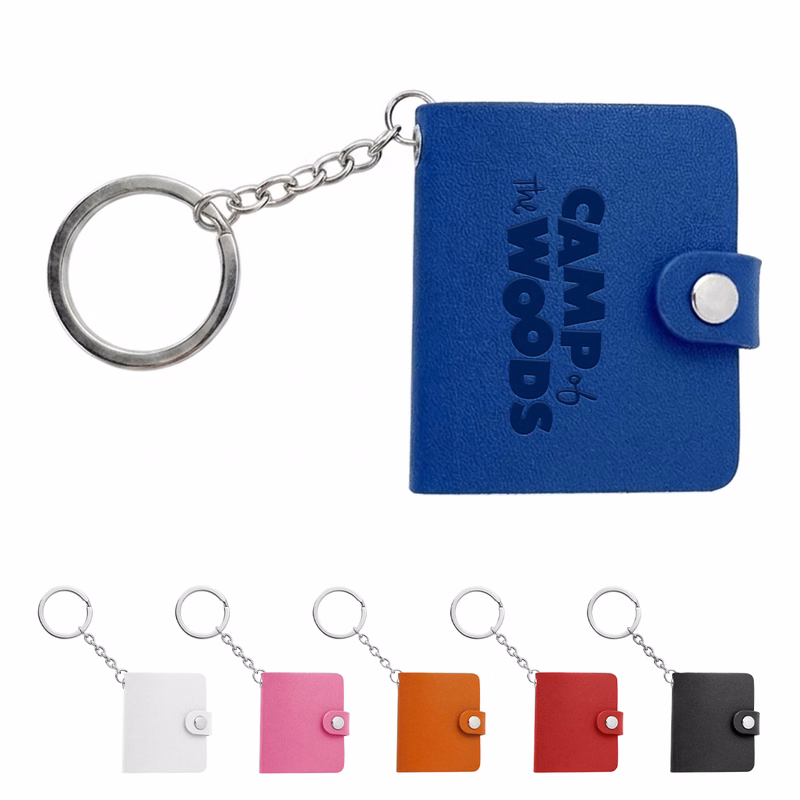 Leather Mini Photo Album Keychain