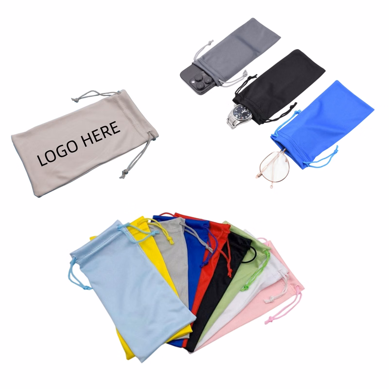 Microfiber Drawstring Glasses Pouch
