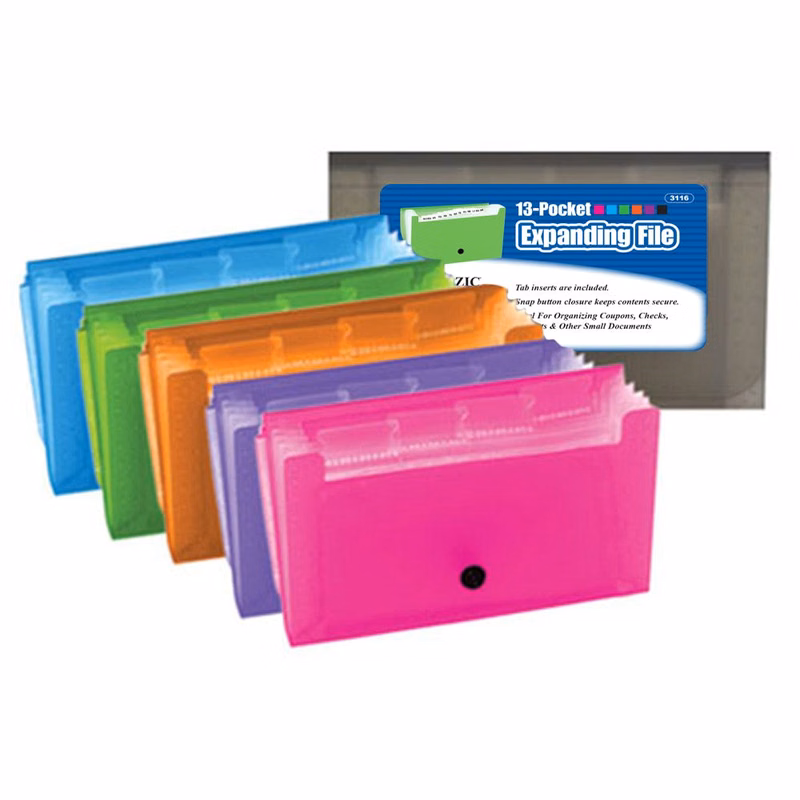 Check Size Expanding File Folders - 13 Pockets