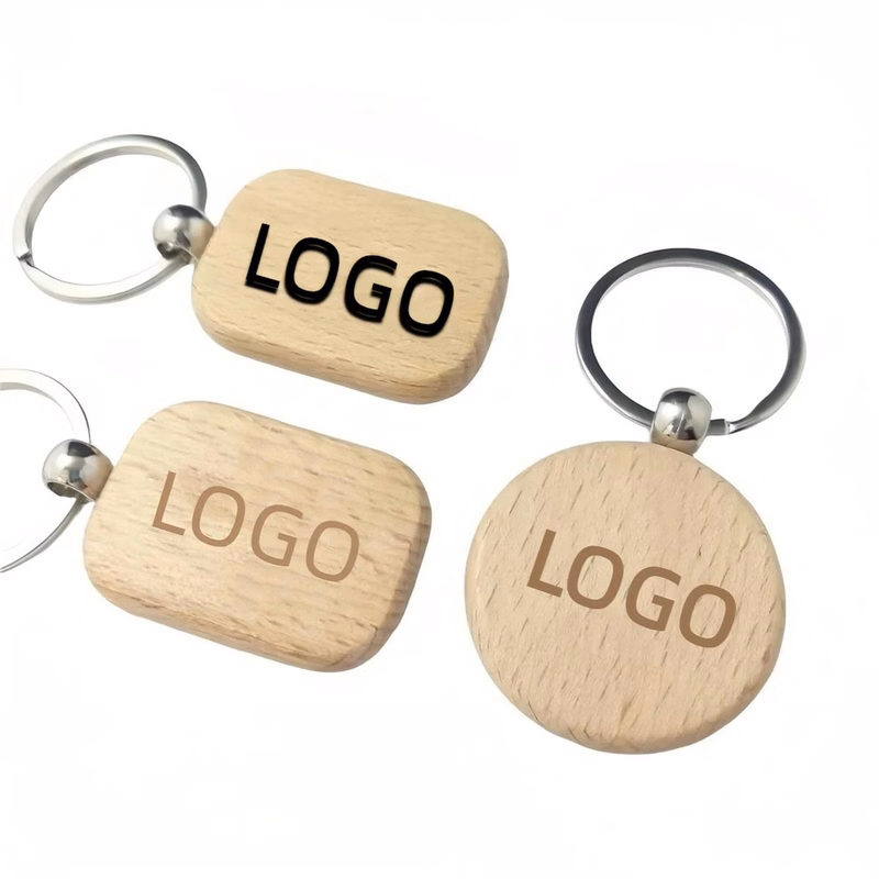 Laser Engraved Wooden Keychain Available In Various Shapes