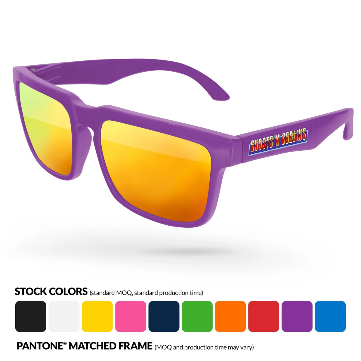 Mirror Heat Sunglasses w/ Full Color Temple Imprint 1