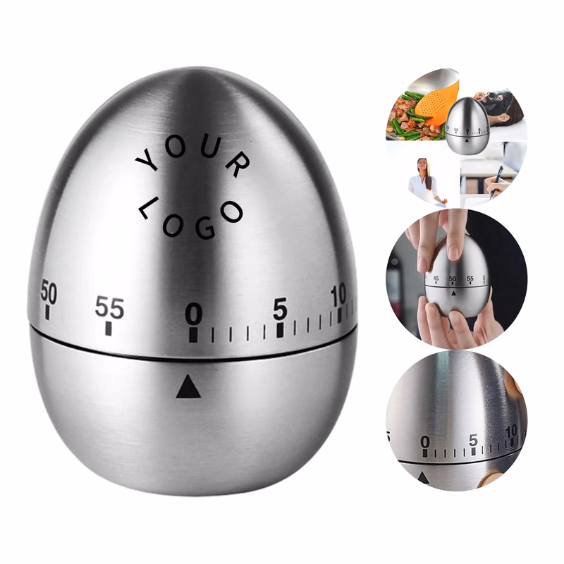 Manual Wind-Up 60-Minute Egg-Shaped Timer