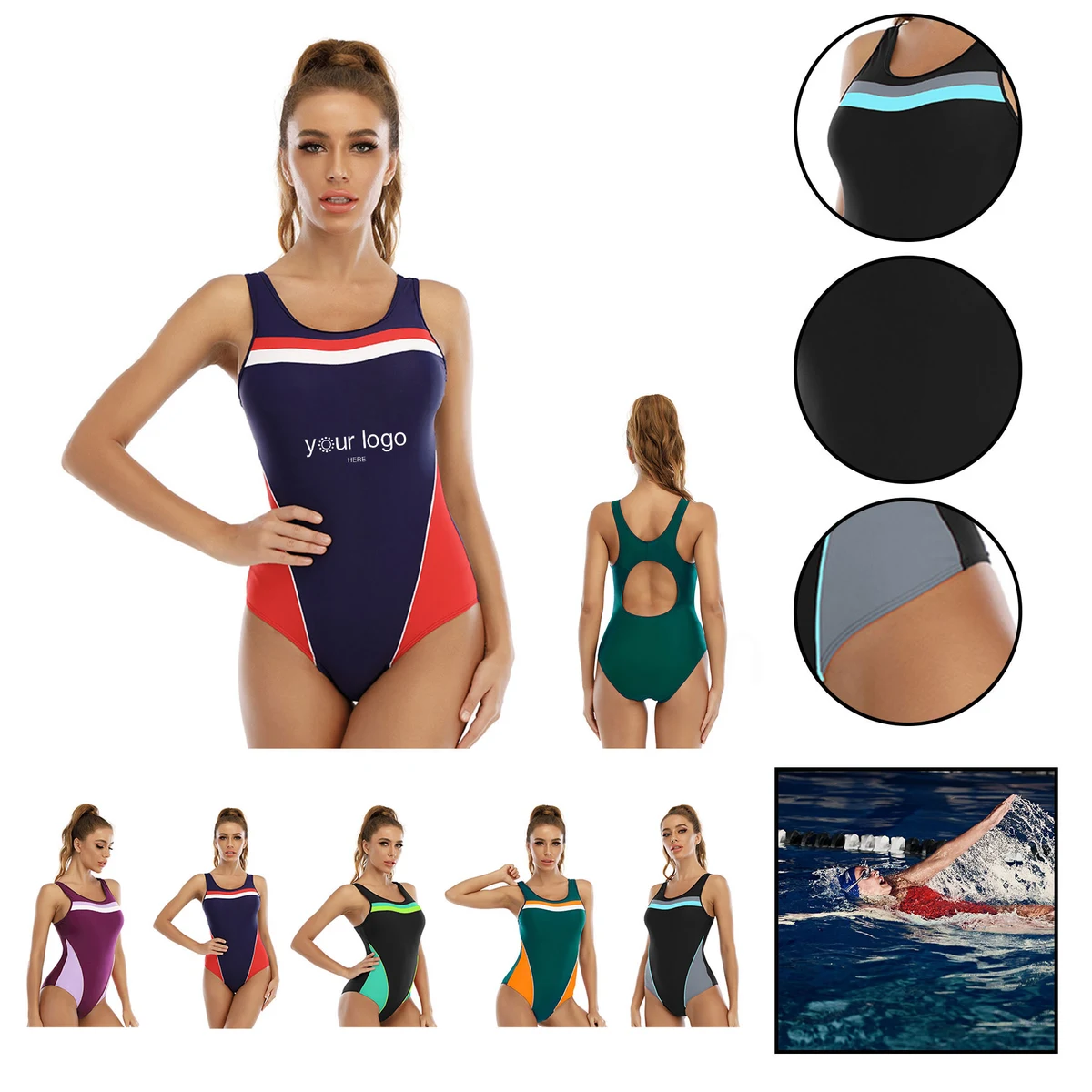 Women's High Cut One Piece Swimsuit 1