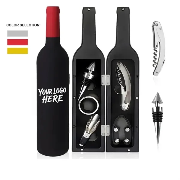 Wine Shape Five-In-One Bottle Opener Set for Commutes, Fitness and Travel 1