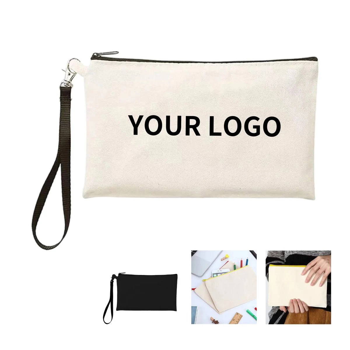 Multi Purpose Canvas Pencil Bag with Carry Handle 1
