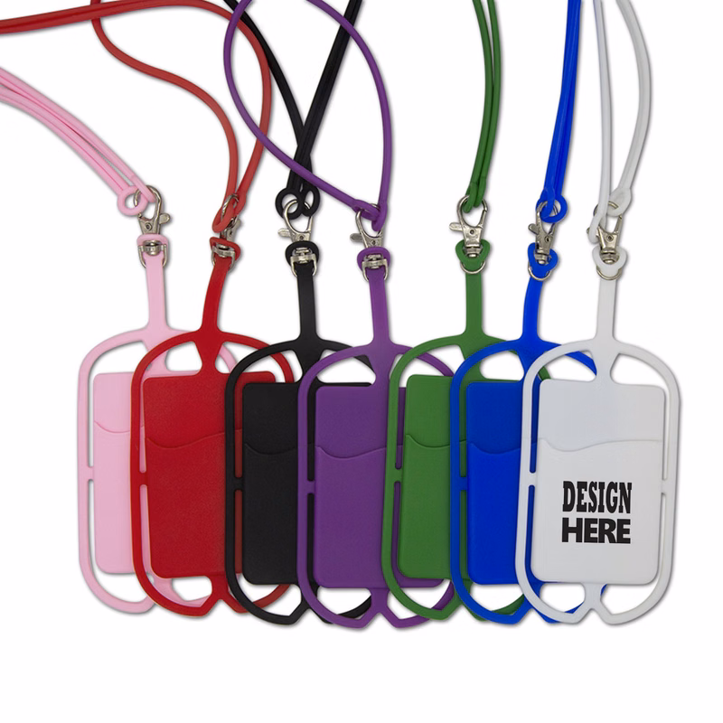 Silicone Lanyard Phone Card Case