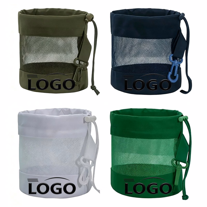 Custom Mesh Drawstring Golf & Tennis Ball Pouch