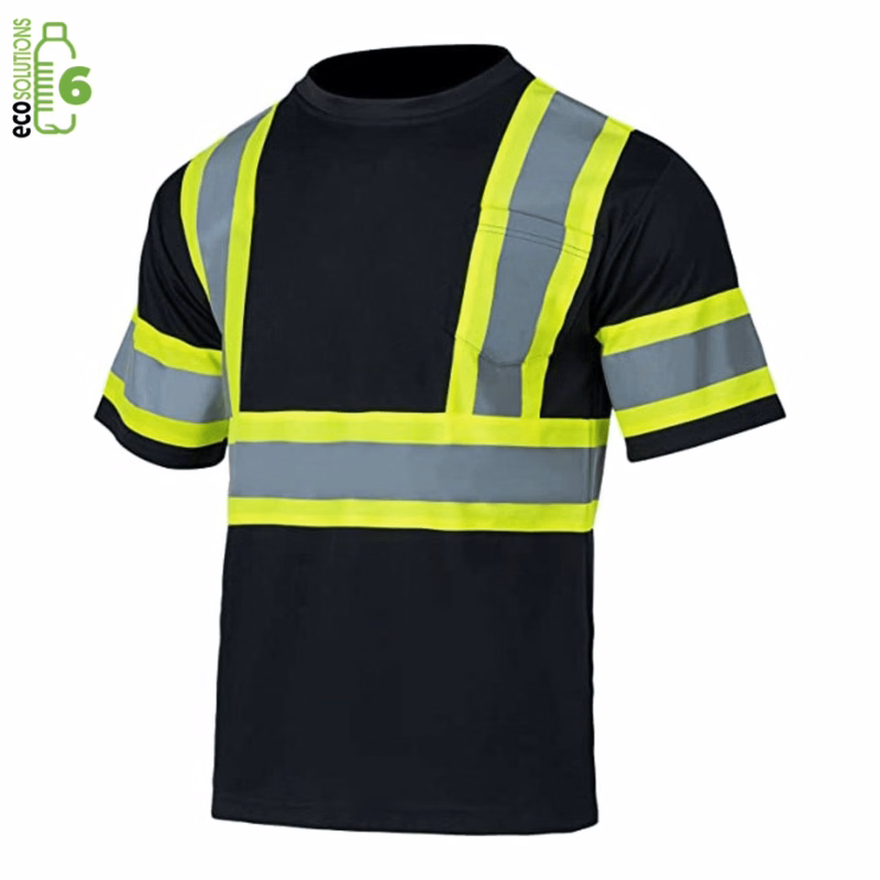 rPET Class 3 Green Choice Reflective Safety T-Shirt W/ Pocket