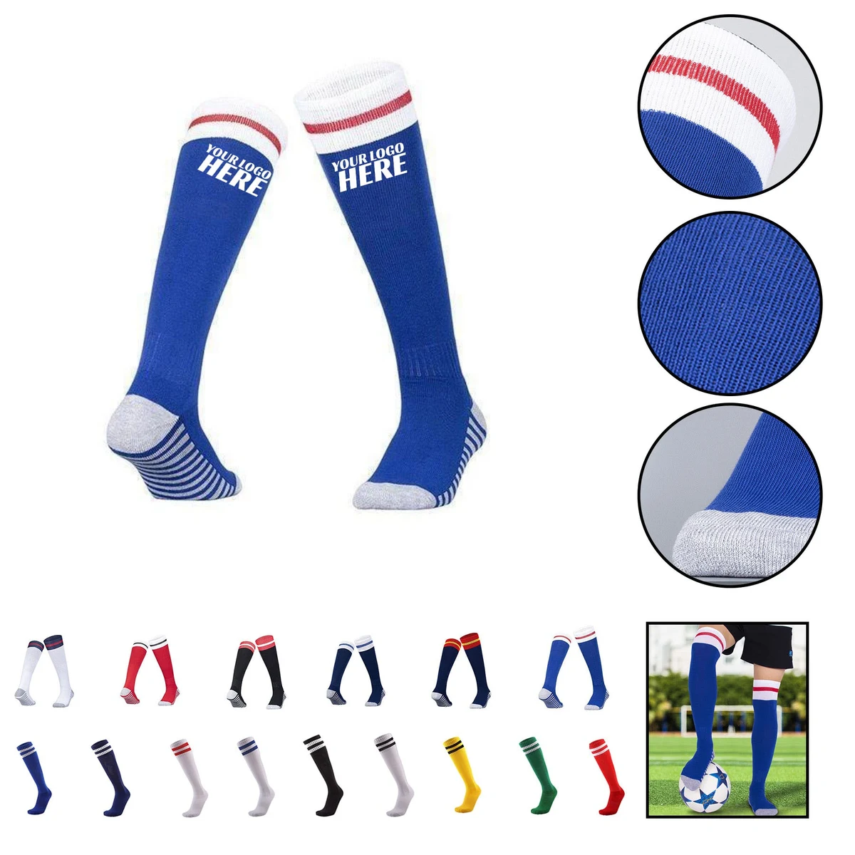 Over The Calf Breathable Soccer Tube Socks 1