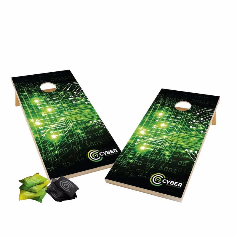 Wood Cornhole Plus, Dye Sublimated Bean Bags