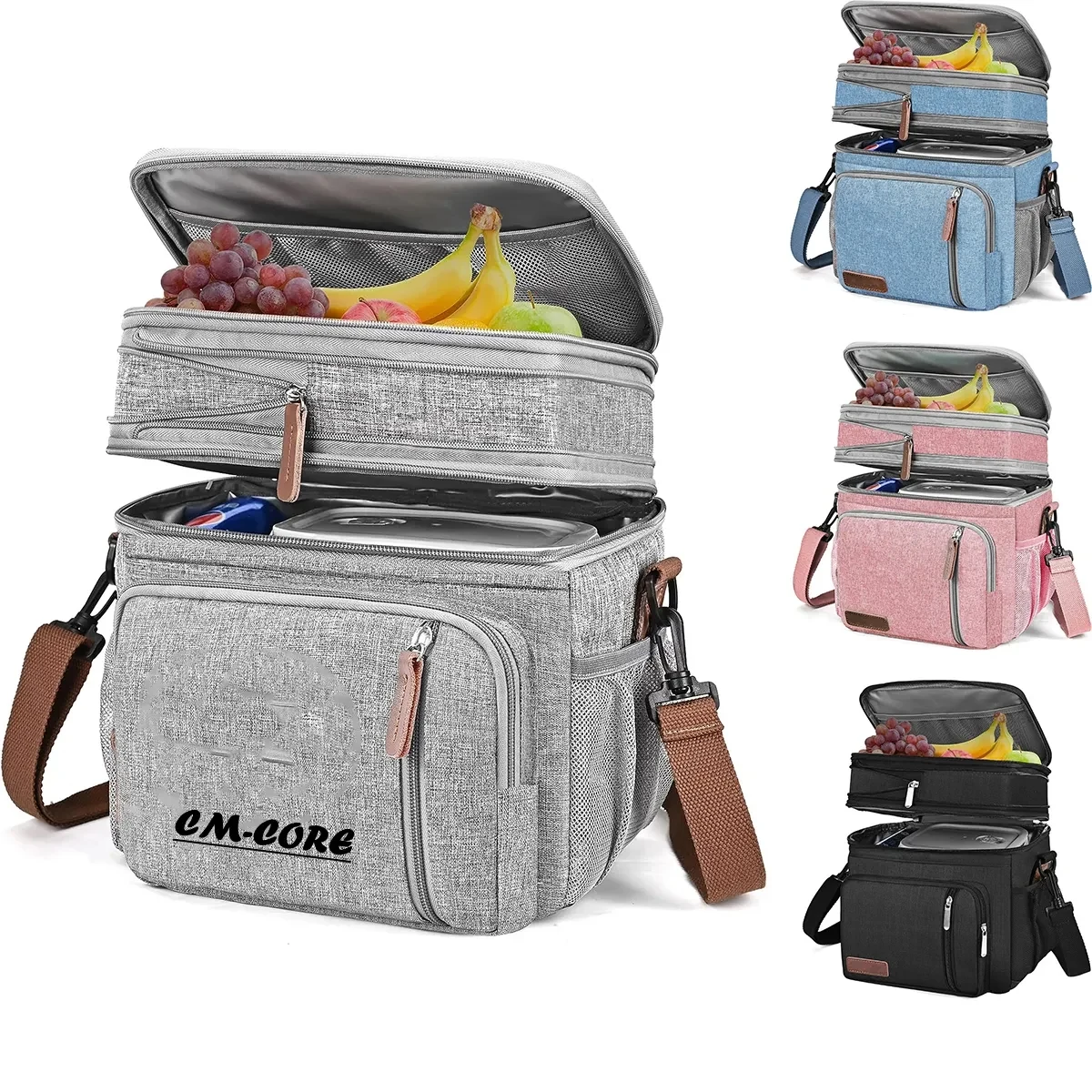 Double Deck Insulated Soft Large Adult Lunch Cooler Bag 1