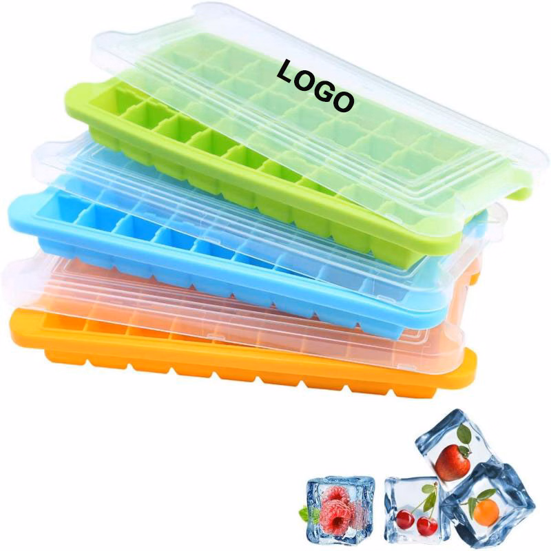 36-Ice Trays Silicone Ice Cube Molds w/Sealing Lid