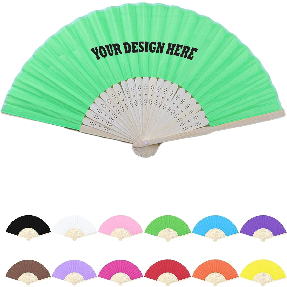 Personalized Bamboo Foldable Fan 1