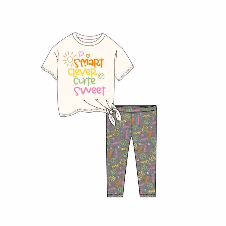 Girls Leggings 2pc Set - White Size 2T-4T