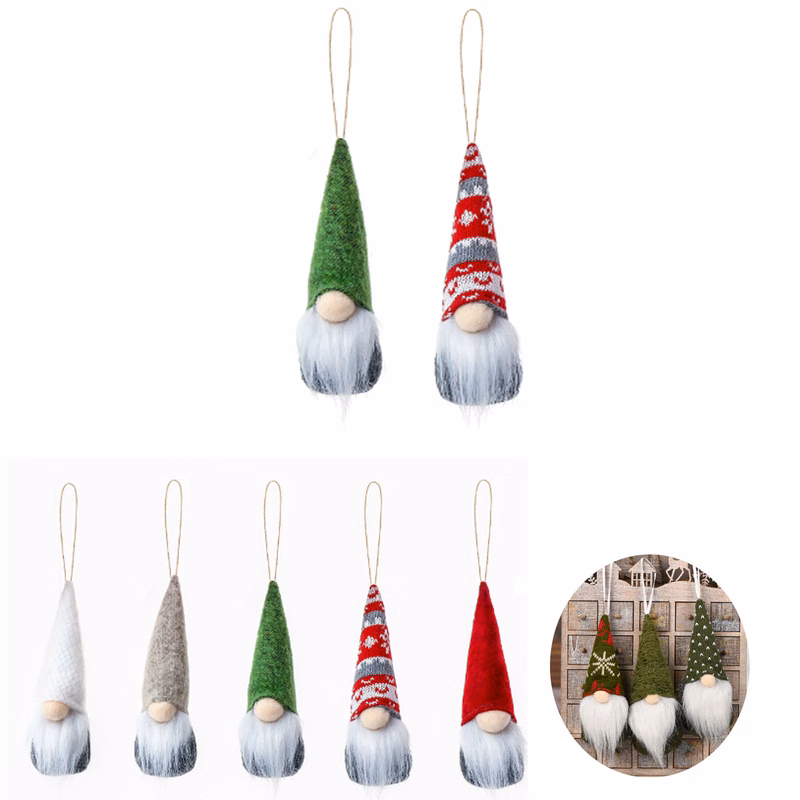 Festive Hanging Gnomes Ornaments for Christmas Trees