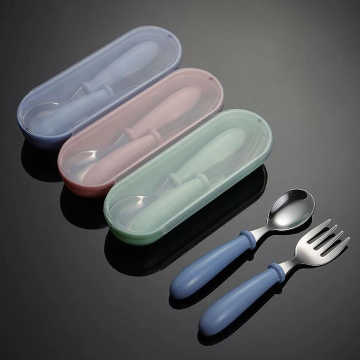 Stainless Steel Baby Spoon and Fork Set 1