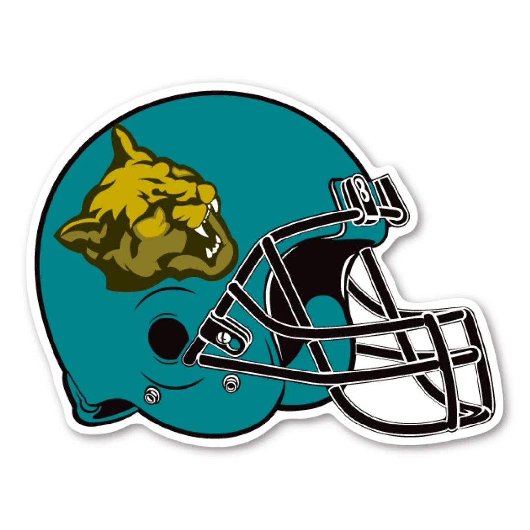Football Helmet Magnet - 4.75" x 3.625" - 30 mil - Outdoor Safe 1