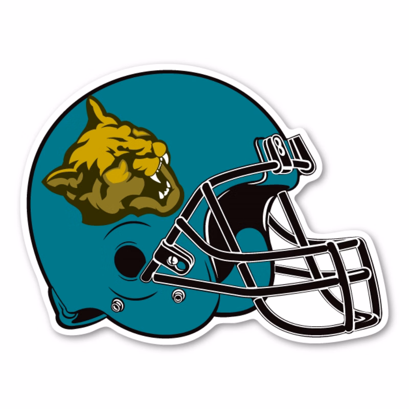 Football Helmet Magnet - 4.75" x 3.625" - 30 mil - Outdoor Safe