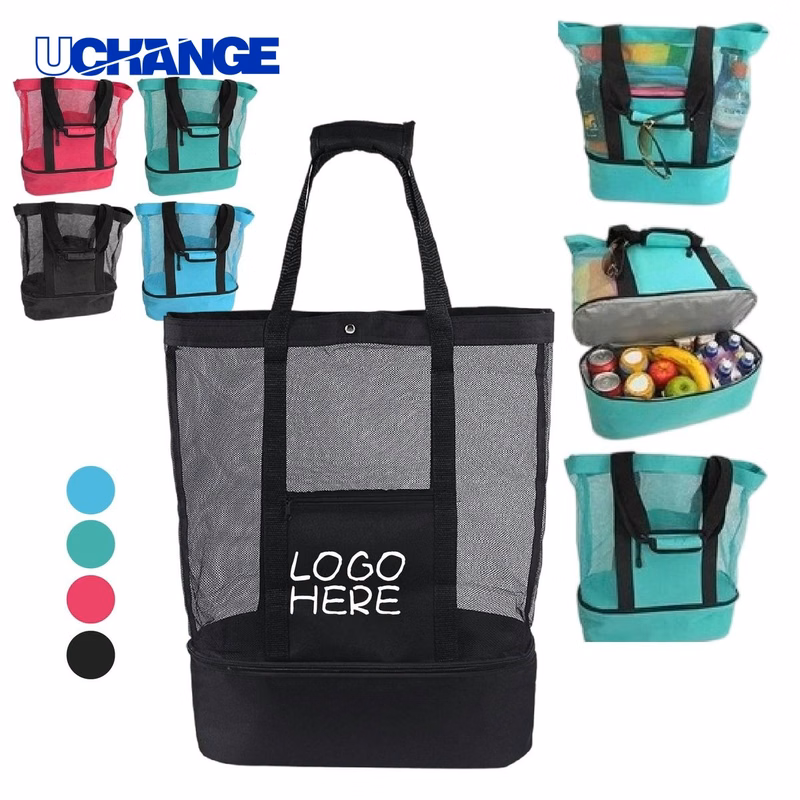 Insulated Beach Tote Bag with Cooler