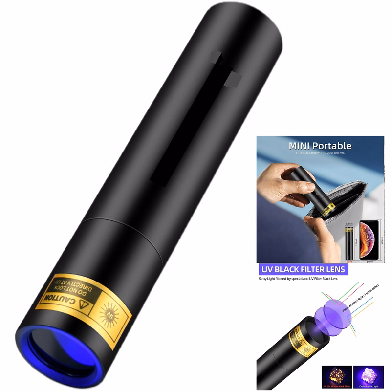 Rechargeable Portable Blacklight LED Ultraviolet Flashlight