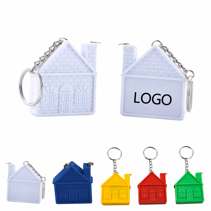 1M House-Shaped Tape Measure In A Key Chain