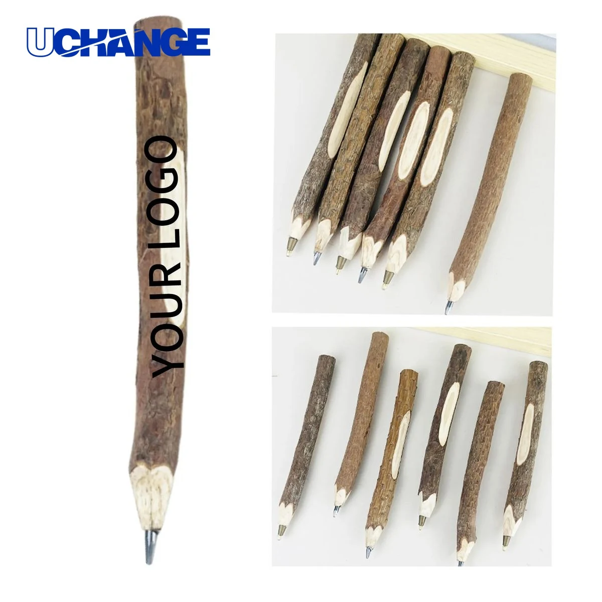 Natural Bark Pen and Pencil Set 1