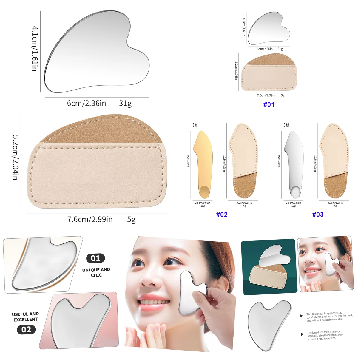Stainless Steel Foundation Spatula Facial Mud Blending Scrapper 1