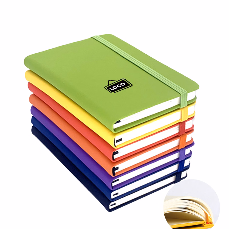 MOQ 50 Personalized A5 Leather Strap Notebook for Office and School