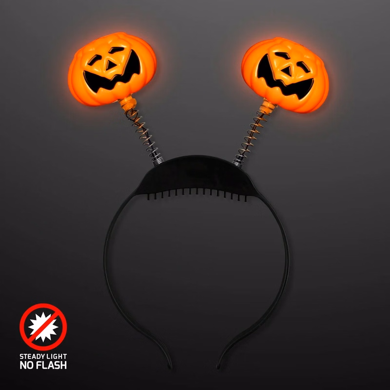 Light up pumpkin head bopper
