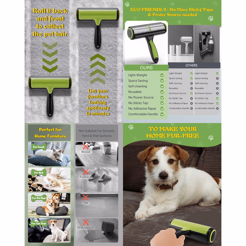 Pet Hair Remover and Reusable Lint Roller