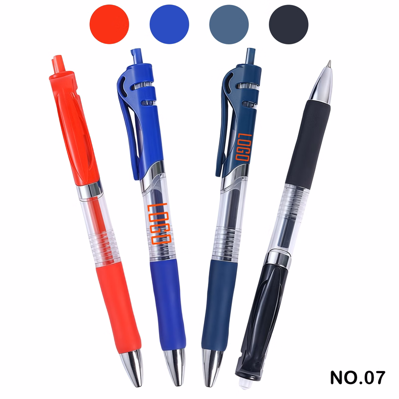 Colorful click-type gel pens