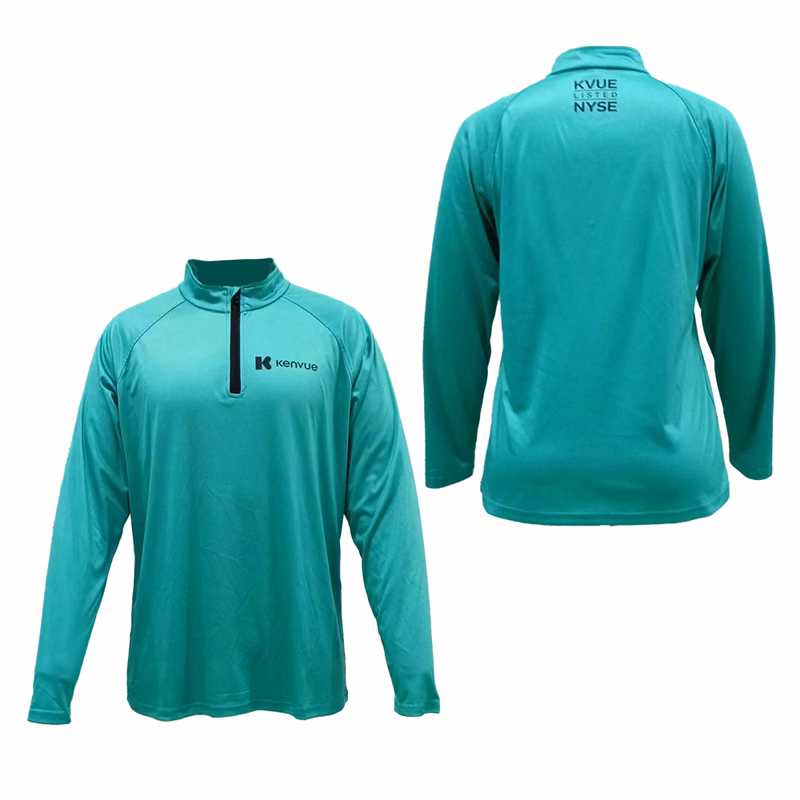 Women's Smooth Polyester 1/4 Zip Long Sleeve Shirt