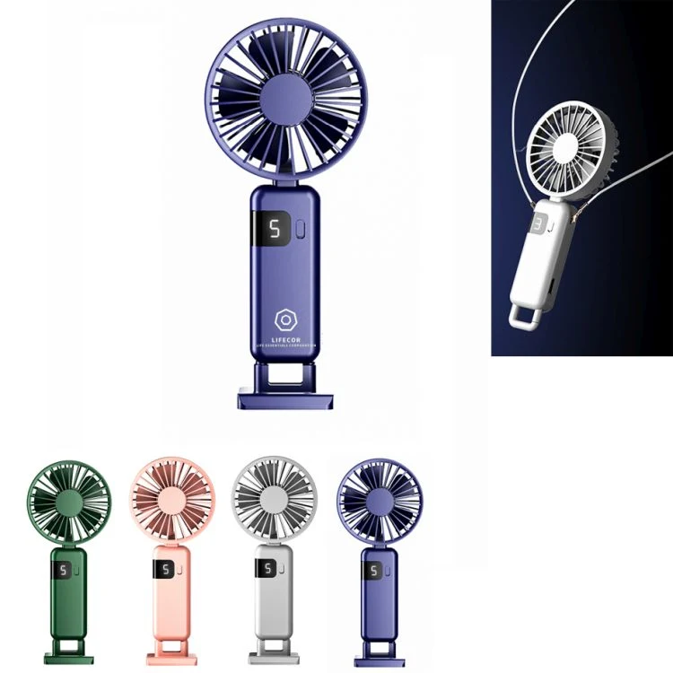Portable Handheld Fan with Base and Carabiner 1