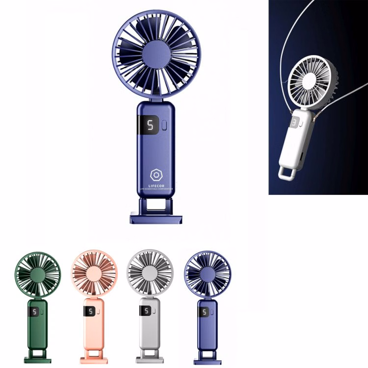 Portable Handheld Fan with Base and Carabiner