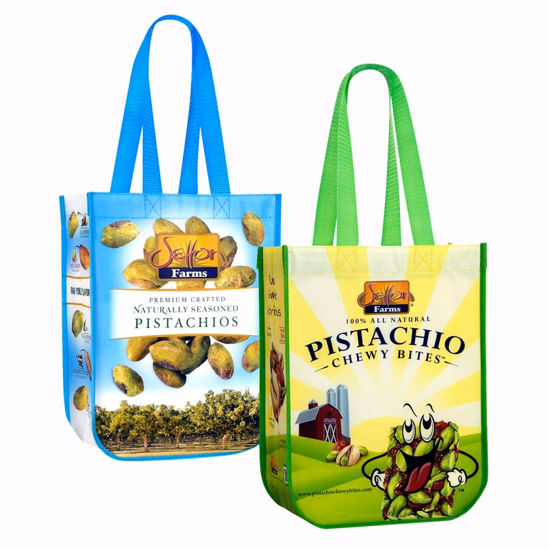 Custom Stylish Round Cornered Laminated Promotional Gift Bag9"x12"x4.5"