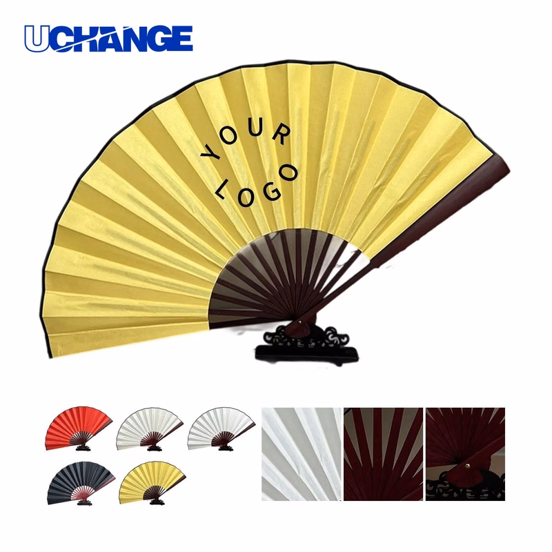 Decorative Folding Hand Fan with Stand