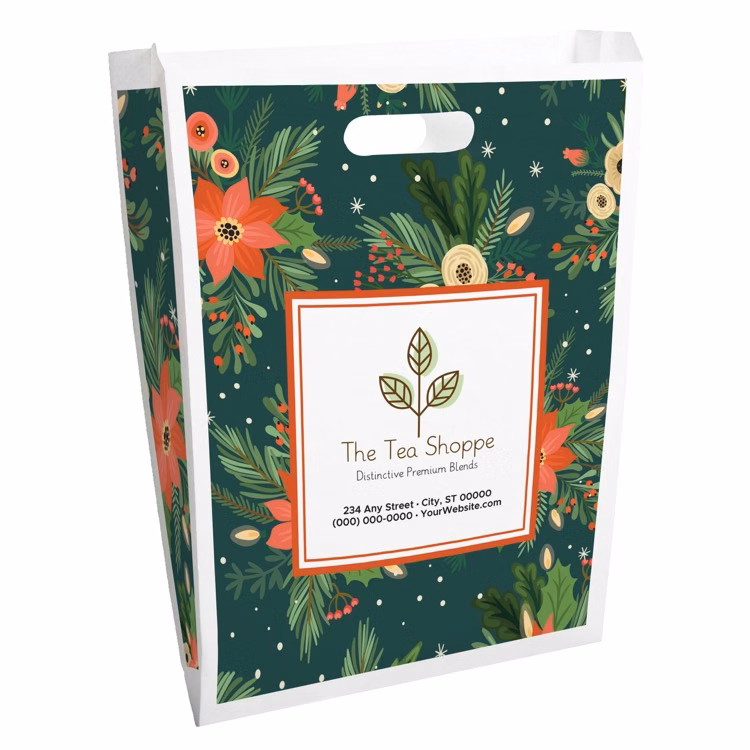 Christmas Scatter Design 3 Merchant Paper Bags (12" x 15" x 2.5")