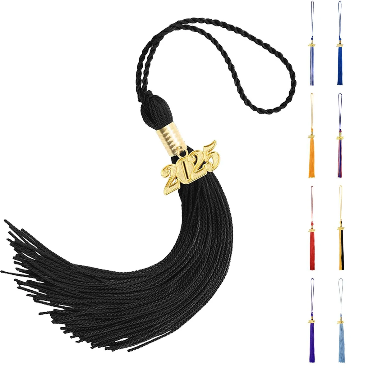 Graduation Tassels With Gold 2025 Year Charm Pendant 1