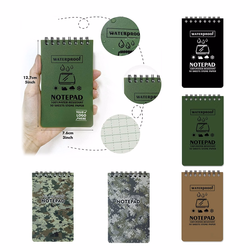 Weatherproof Hard Cover Pocket Notebook