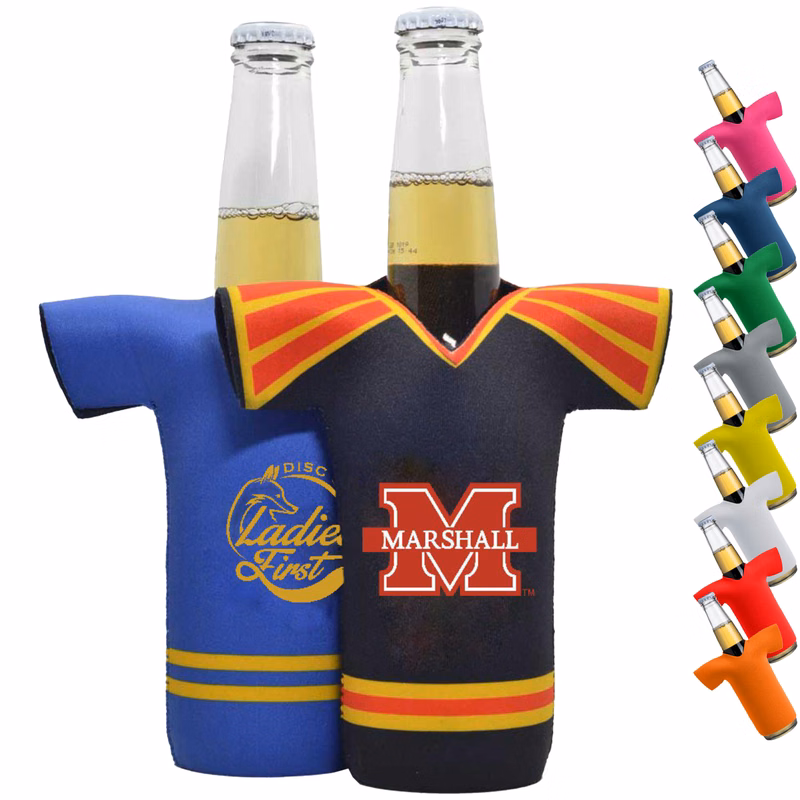 12 Oz. Neoprene V-neck T-SHIRT shape Bottle Cooler