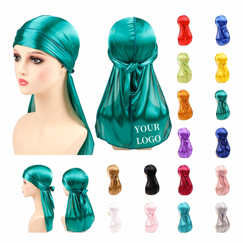 Silk Durag Hat Long Tail Pirate Streetwear