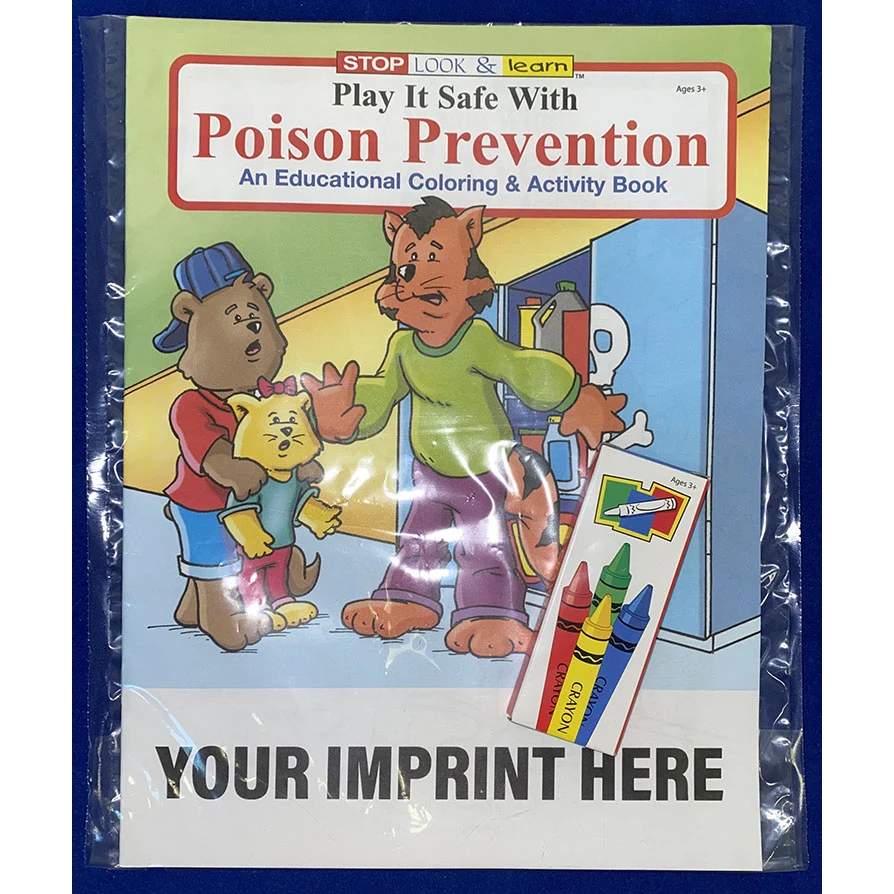 COLORING SET - Play It Safe With Poison Prevention Coloring Book Fun Pack 1