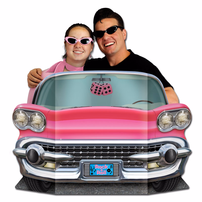 Pink Convertible Photo Prop