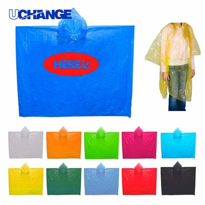 Outdoor Disposable Poncho Raincoat for Adults