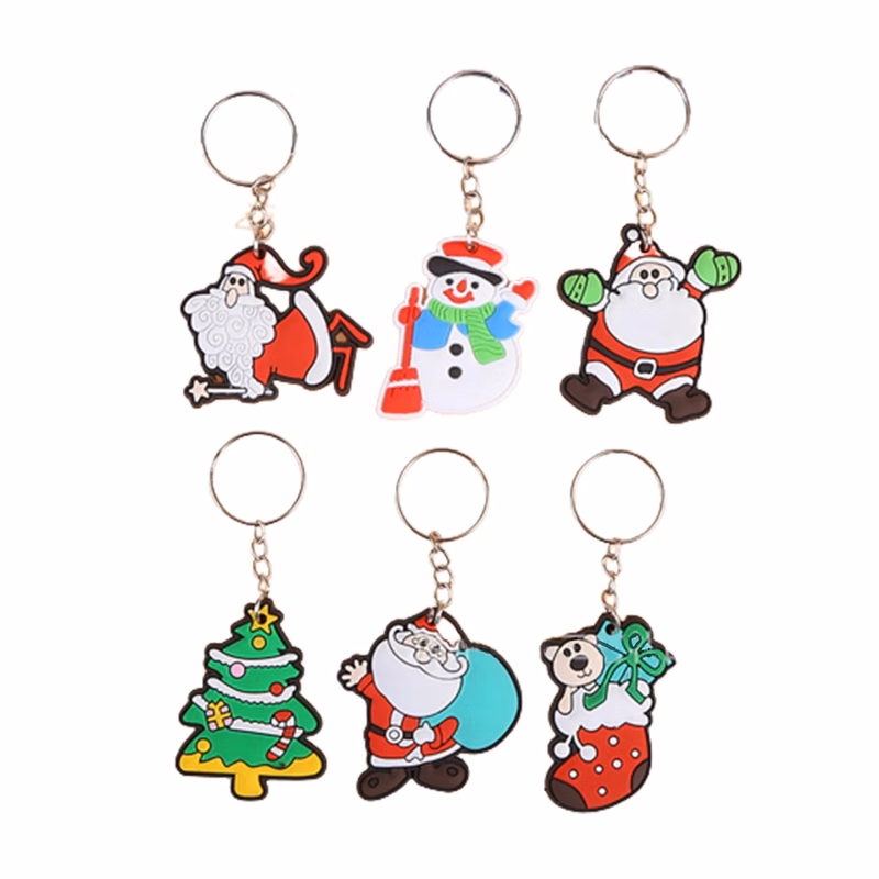MOQ50 2D Dispensing PVC Soft Rubber Keychain